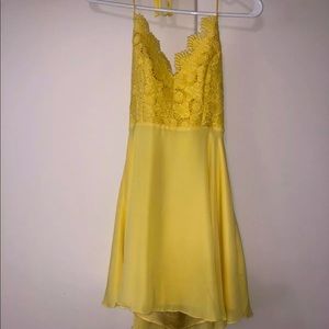 New Bebe stunning canary yellow dress
